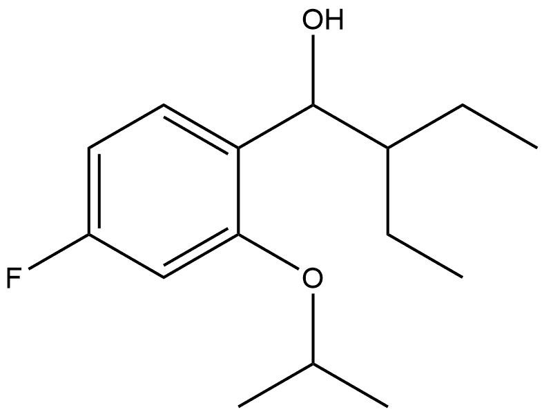 2-ethyl-1-(4-fluoro-2-isopropoxyphenyl)butan-1-ol Structure