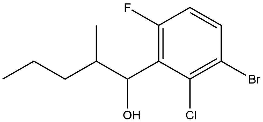 1-(3-bromo-2-chloro-6-fluorophenyl)-2-methylpentan-1-ol Structure