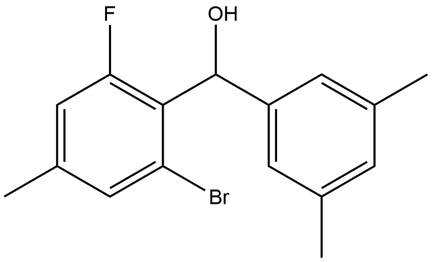 (2-bromo-6-fluoro-4-methylphenyl)(3,5-dimethylphenyl)methanol Structure