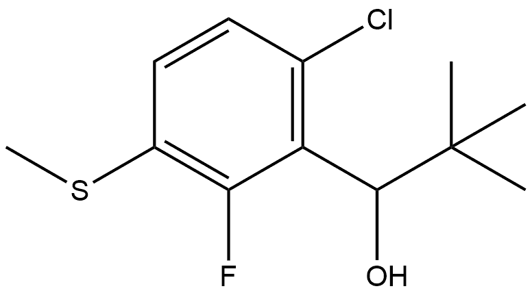 1-(6-chloro-2-fluoro-3-(methylthio)phenyl)-2,2-dimethylpropan-1-ol Structure