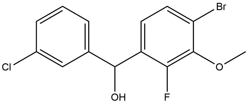 (4-bromo-2-fluoro-3-methoxyphenyl)(3-chlorophenyl)methanol Structure