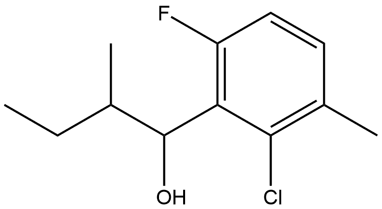 1-(2-chloro-6-fluoro-3-methylphenyl)-2-methylbutan-1-ol Structure