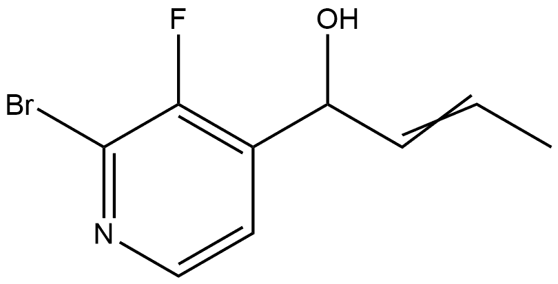 (E)-1-(2-bromo-3-fluoropyridin-4-yl)but-2-en-1-ol Structure