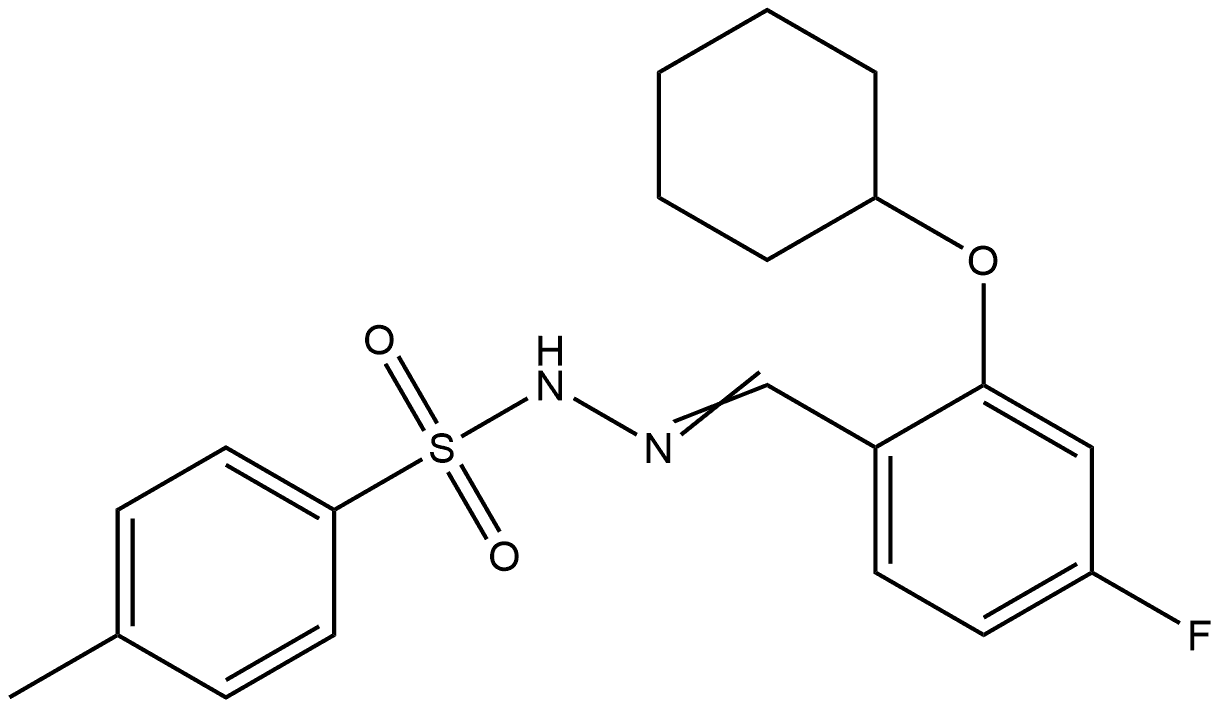 N'-(2-(cyclohexyloxy)-4-fluorobenzylidene)-4-methylbenzenesulfonohydrazide Structure