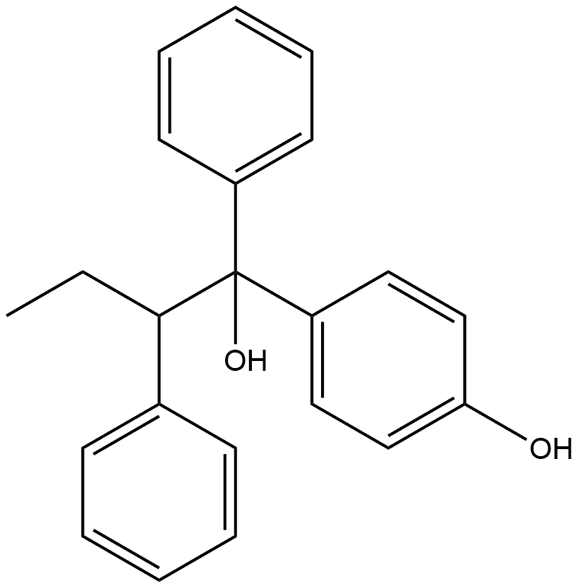 β-Ethyl-α-(4-hydroxyphenyl)-α-phenylbenzeneethanol Structure