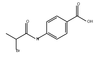 Benzoic acid, 4-[(2-bromo-1-oxopropyl)amino]- Structure