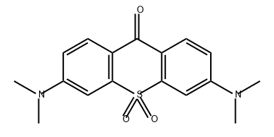 9H-Thioxanthen-9-one, 3,6-bis(dimethylamino)-, 10,10-dioxide Structure