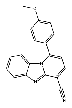 Pyrido[1,2-a]benzimidazole-4-carbonitrile, 1-(4-methoxyphenyl)- Structure