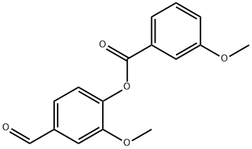 Benzoic acid, 3-methoxy-, 4-formyl-2-methoxyphenyl ester Structure