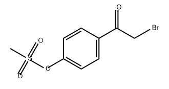 Ethanone, 2-bromo-1-[4-[(methylsulfonyl)oxy]phenyl]- Structure