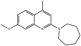Quinoline, 2-(hexahydro-1H-azepin-1-yl)-7-methoxy-4-methyl- 구조식 이미지