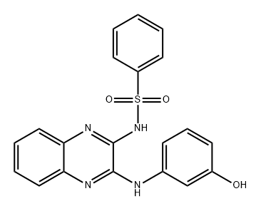 Benzenesulfonamide, N-[3-[(3-hydroxyphenyl)amino]-2-quinoxalinyl]- Structure