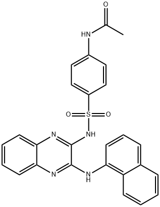 Acetamide, N-[4-[[[3-(1-naphthalenylamino)-2-quinoxalinyl]amino]sulfonyl]phenyl]- Structure