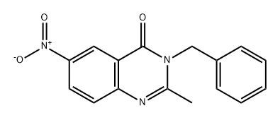 4(3H)-Quinazolinone, 2-methyl-6-nitro-3-(phenylmethyl)- Structure