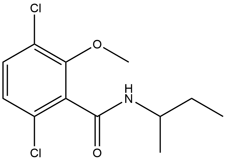 3,6-Dichloro-2-methoxy-N-(1-methylpropyl)benzamide Structure