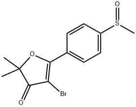 4-Bromo-2,2-dimethyl-5-(4-(methylsulfinyl)phenyl)furan-3(2h)-one Structure