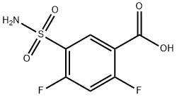 Benzoic acid, 5-(aminosulfonyl)-2,4-difluoro- Structure