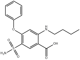 Benzoic acid, 5-(aminosulfonyl)-2-(butylamino)-4-phenoxy- Structure