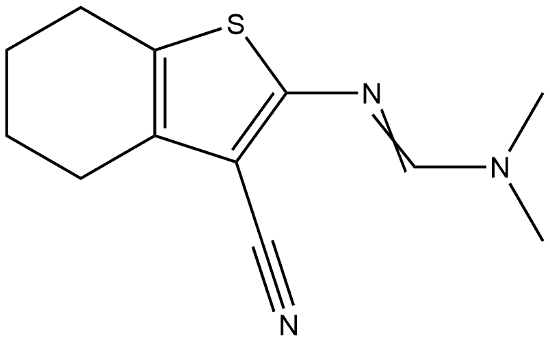 N'-(3-cyano-4,5,6,7-tetrahydrobenzothiophen-2-yl)-N,N-dimethyl-formamidine Structure