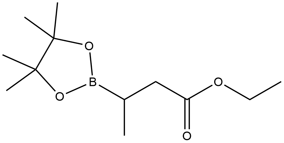 1,3,2-Dioxaborolane-2-propanoic acid, β,4,4,5,5-pentamethyl-, ethyl ester 구조식 이미지