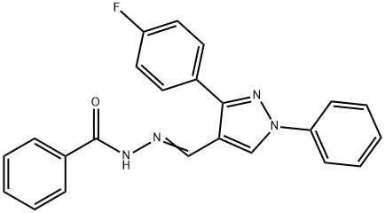 Benzoic acid, 2-[[3-(4-fluorophenyl)-1-phenyl-1H-pyrazol-4-yl]methylene]hydrazide Structure