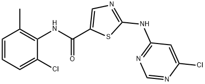 5-Thiazolecarboxamide, N-(2-chloro-6-methylphenyl)-2-[(6-chloro-4-pyrimidinyl)amino]- 구조식 이미지