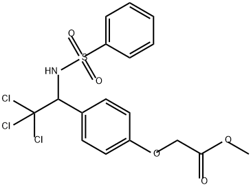 2-[[4-[2,2,2-Trichloro-1-[(phenylsulfonyl)amino]ethyl]phenyl]thio]acetic acid methyl ester Structure