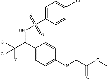 2-[4-[2,2,2-Trichloro-1-[[(4-chlorophenyl)sulfonyl]amino]ethyl]phenoxy]acetic acid methyl ester Structure