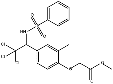 2-[2-methyl-4-[2,2,2-trichloro-1-[(phenylsulfonyl)amino]ethyl]phenoxy]acetic acid methyl ester Structure