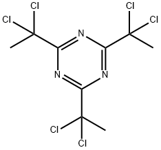 1,3,5-Triazine, 2,4,6-tris(1,1-dichloroethyl)- 구조식 이미지