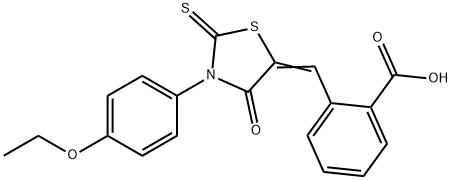 Benzoic acid, 2-[[3-(4-ethoxyphenyl)-4-oxo-2-thioxo-5-thiazolidinylidene]methyl]- Structure