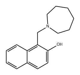 2-Naphthalenol, 1-[(hexahydro-1H-azepin-1-yl)methyl]- 구조식 이미지