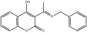 Coumarin, 3-(N-benzylacetimidoyl)-4-hydroxy-, (E)- (8CI) Structure