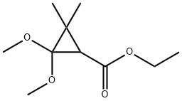 Cyclopropanecarboxylic acid, 2,2-dimethoxy-3,3-dimethyl-, ethyl ester 구조식 이미지