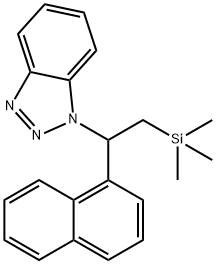 1-[1-(Naphthalen-1-yl)-2-(trimethylsilyl)ethyl]-1H-1,2,3-benzotriazole Structure