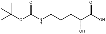 5-{[(tert-butoxy)carbonyl]amino}-2-hydroxypentan
oic acid Structure