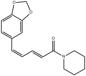 2,4-Pentadien-1-one, 5-(1,3-benzodioxol-5-yl)-1-(1-piperidinyl)-, (2E,4Z)- Structure