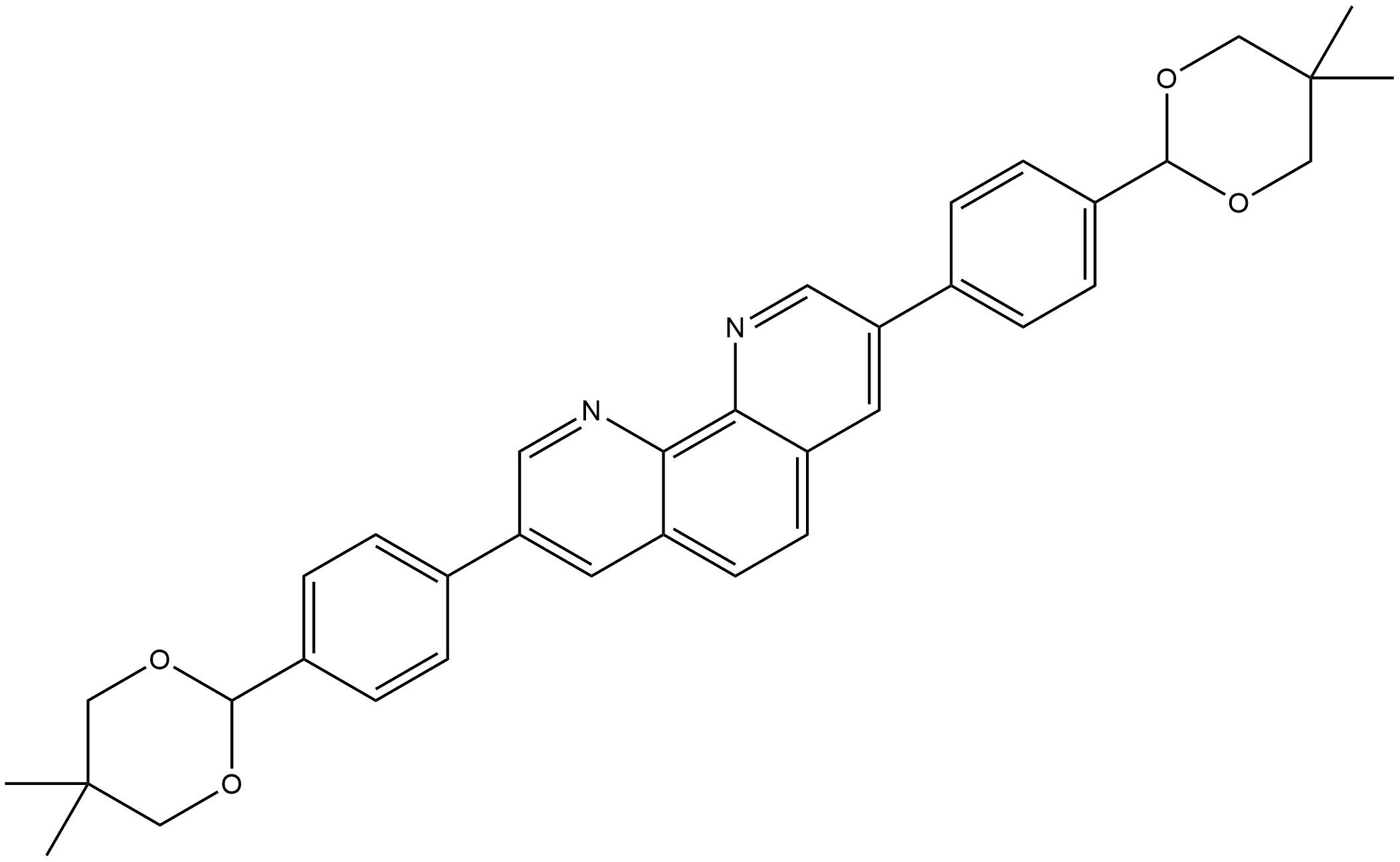 3,8-Bis[4-(5,5-dimethyl-1,3-dioxan-2-yl)phenyl]-1,10-phenanthroline Structure