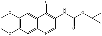 Carbamic acid, (4-chloro-6,7-dimethoxy-3-quinolinyl)-, 1,1-dimethylethyl ester (9CI) 구조식 이미지