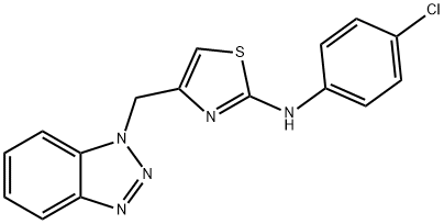 4-(1H-1,2,3-Benzotriazol-1-ylmethyl)-N-(4-chlorophenyl)-1,3-thiazol-2-amine Structure