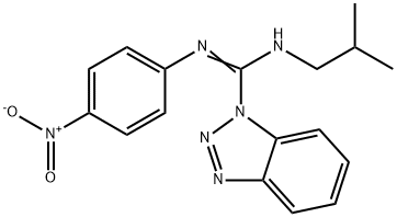 (E)-N-(2-Methylpropyl)-N''-(4-nitrophenyl)-1H-1,2,3-benzotriazole-1-carboximidamide Structure