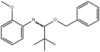 Benzyl (1E)-N-(2-methoxyphenyl)-2,2-dimethylpropanimidate Structure