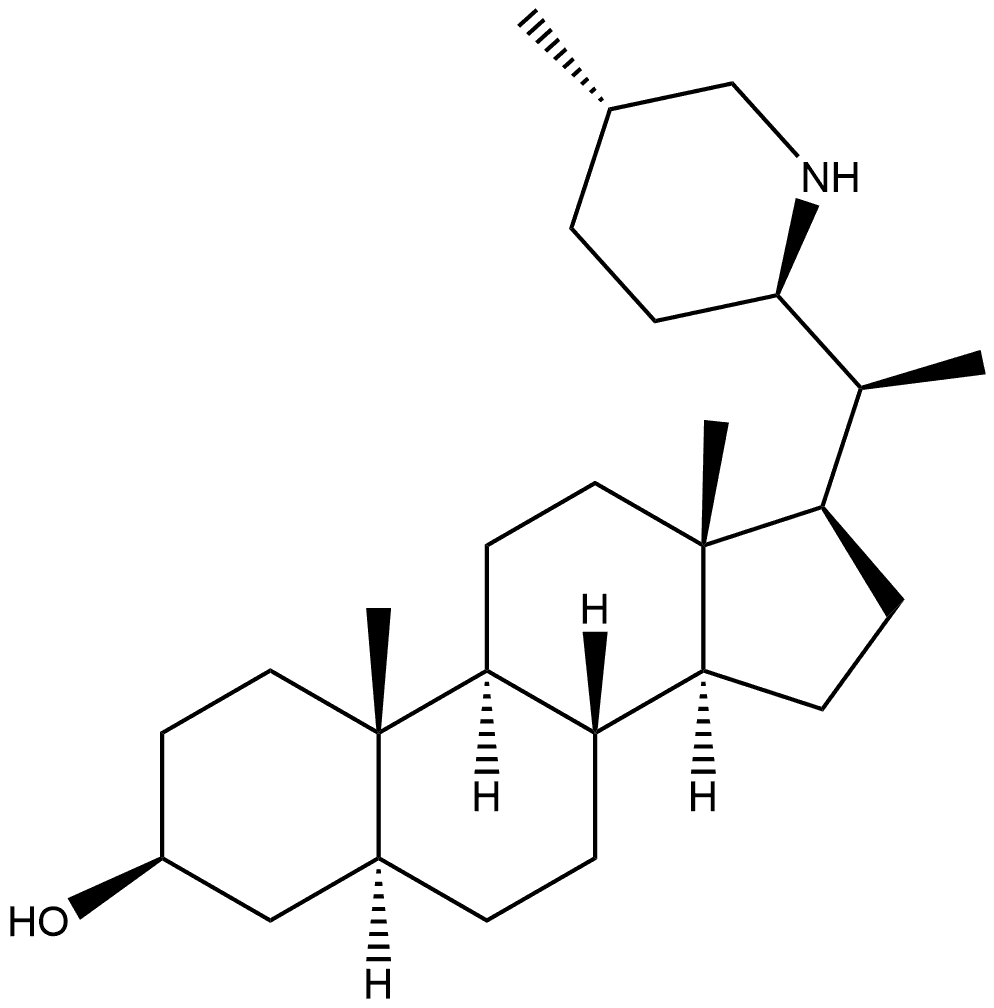 Pregnan-3-ol, 20-[(2R,5S)-5-methyl-2-piperidinyl]-, (3β,5α,20S)- Structure