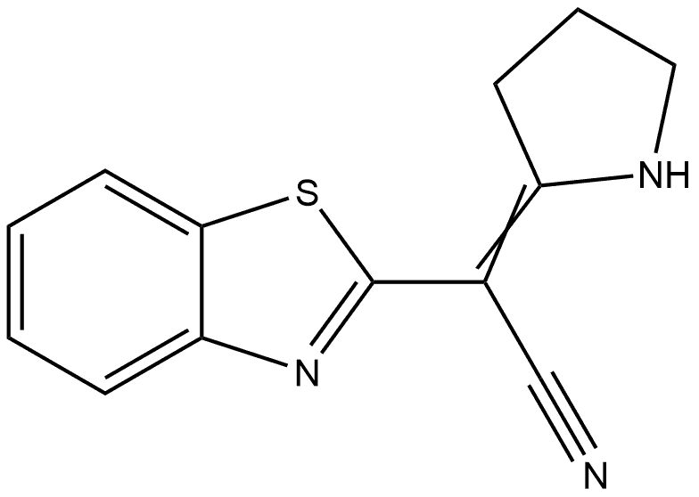 2-Benzothiazoleacetonitrile, α-2-pyrrolidinylidene- Structure