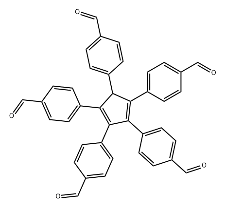 Benzaldehyde, 4,4',4'',4''',4''''-(1,3-cyclopentadiene-1,2,3,4,5-pentayl)pentakis- Structure