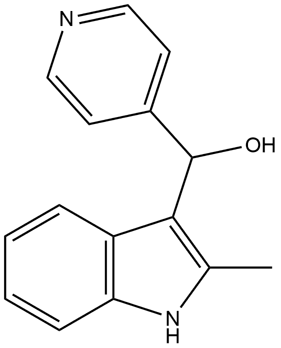 1H-Indole-3-methanol, 2-methyl-α-4-pyridinyl- Structure