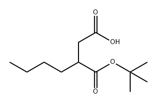 Butanedioic acid, 2-butyl-, 1-(1,1-dimethylethyl) ester Structure