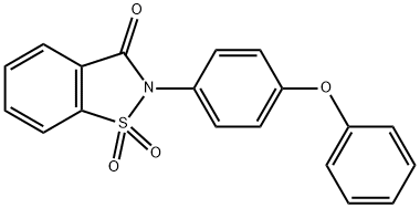 1,2-Benzisothiazol-3(2H)-one, 2-(4-phenoxyphenyl)-, 1,1-dioxide Structure