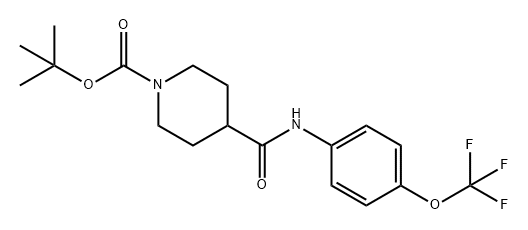 1-Piperidinecarboxylic acid, 4-[[[4-(trifluoromethoxy)phenyl]amino]carbonyl]-, 1,1-dimethylethyl ester Structure