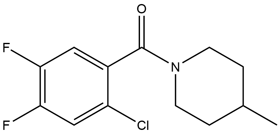 (2-Chloro-4,5-difluorophenyl)(4-methyl-1-piperidinyl)methanone Structure